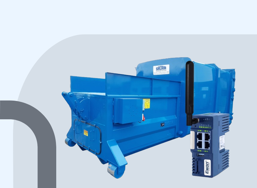 Ewon Flexy : accès et contrôle à distance d’un compacteur de déchets