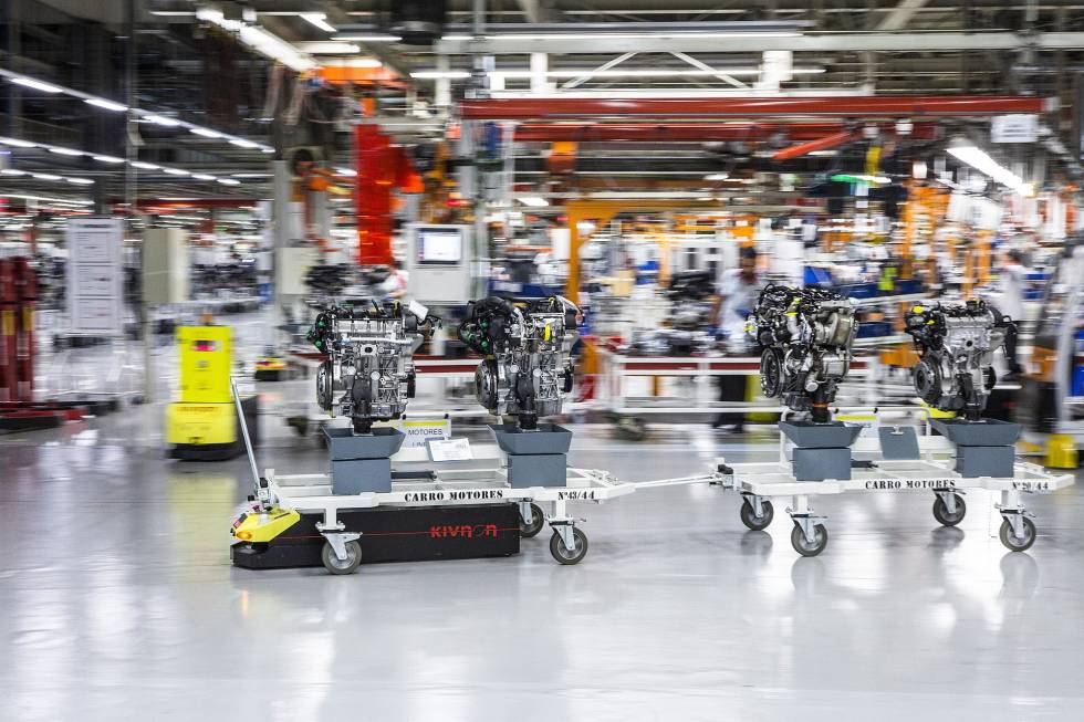 Un véhicule à guidage automatique à l’oeuvre