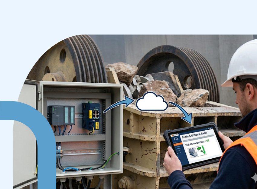 Maintenance à distance de concasseurs industriels avec Ewon Cosy